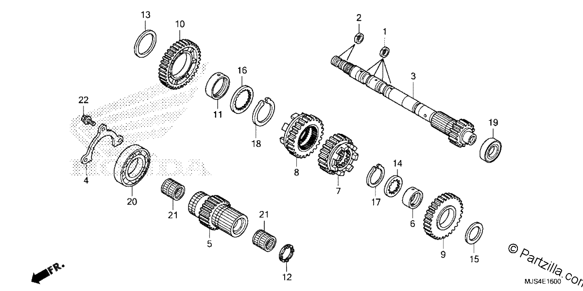 Diagrama de TRANSMISSION MAINSHAFT