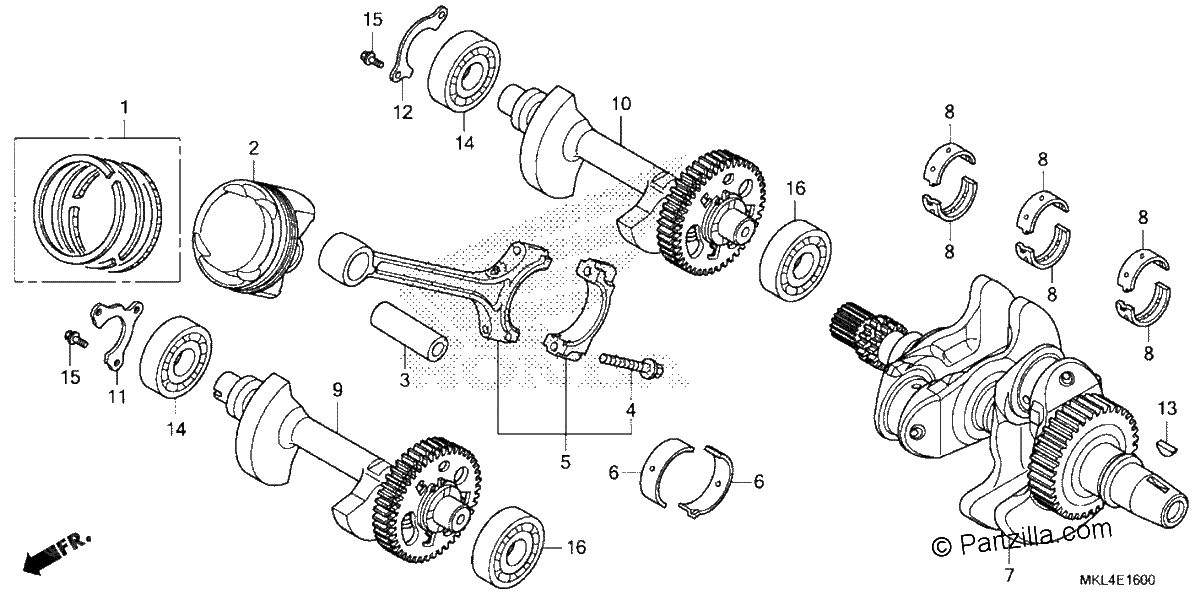 Diagrama de CRANKSHAFT PISTON