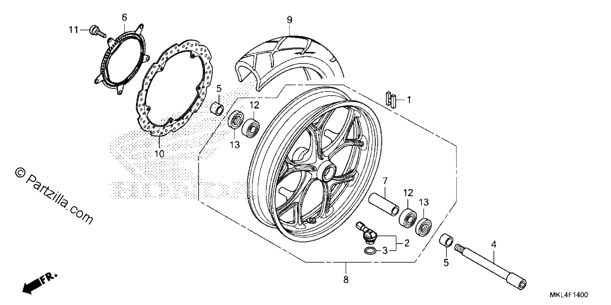 Diagrama de FRONT WHEEL
