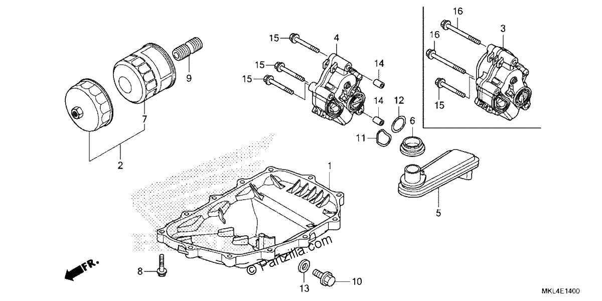 Diagrama de OIL PAN OIL PUMP