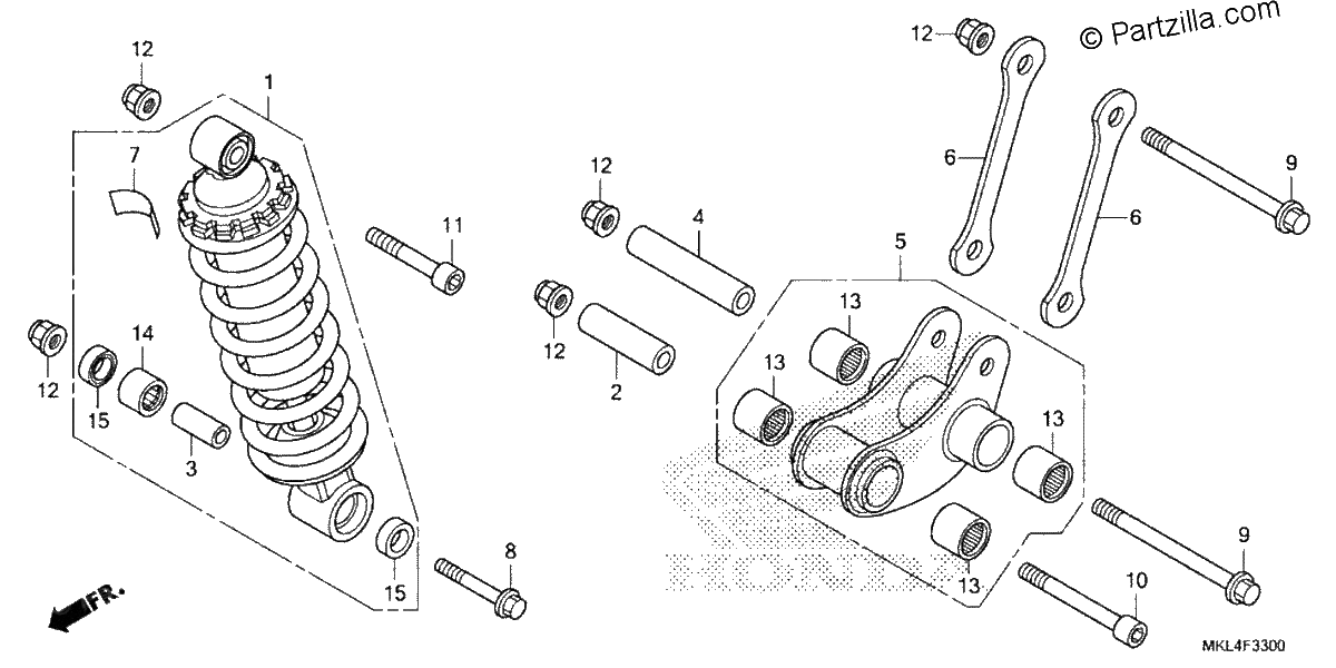Diagrama de REAR SHOCK ABSORBER