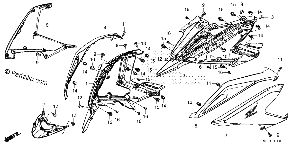 Diagrama de SIDE COWL
