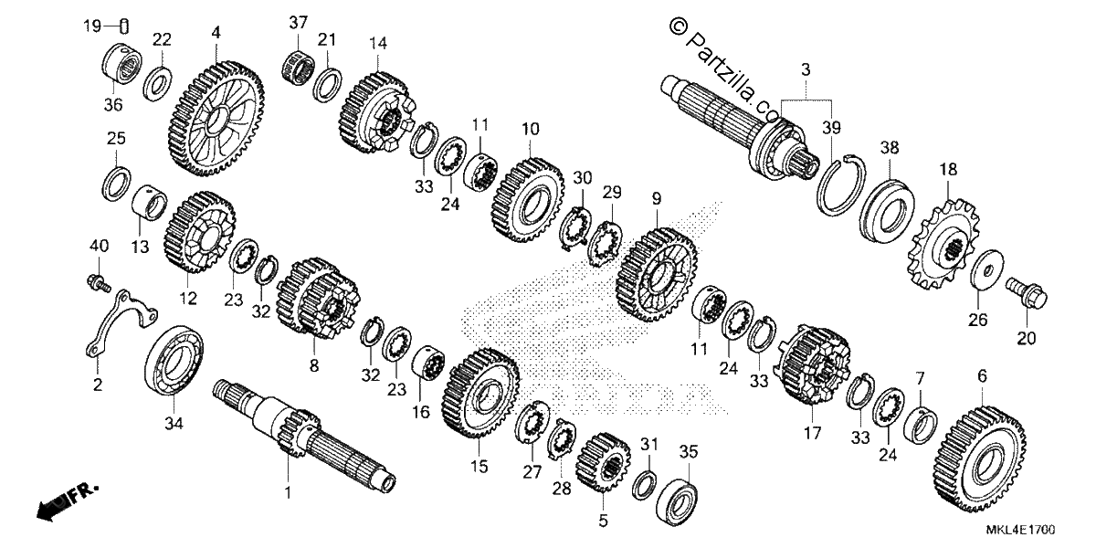 Diagrama de TRANSMISSION NC750X XA