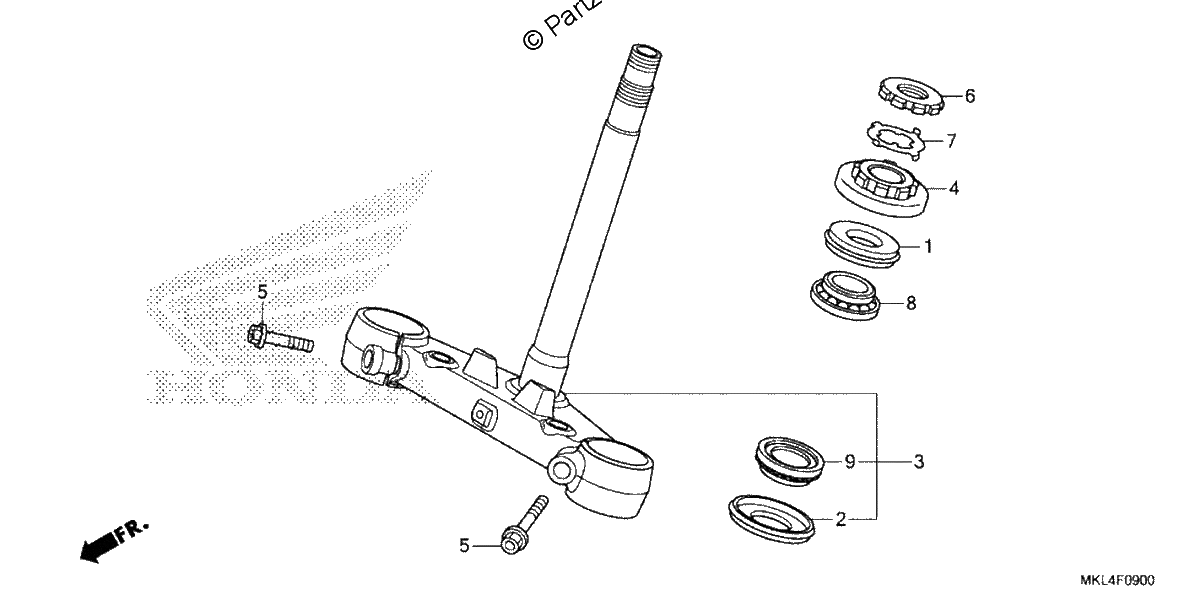 Diagrama de STEERING STEM
