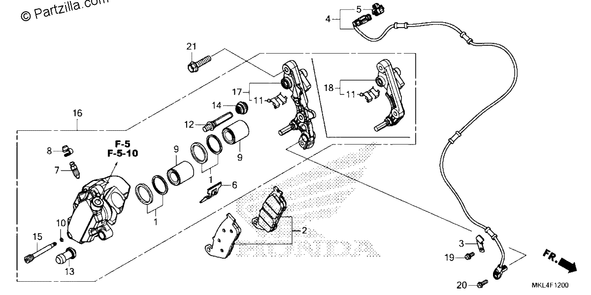 Diagrama de FRONT BRAKE CALIPER