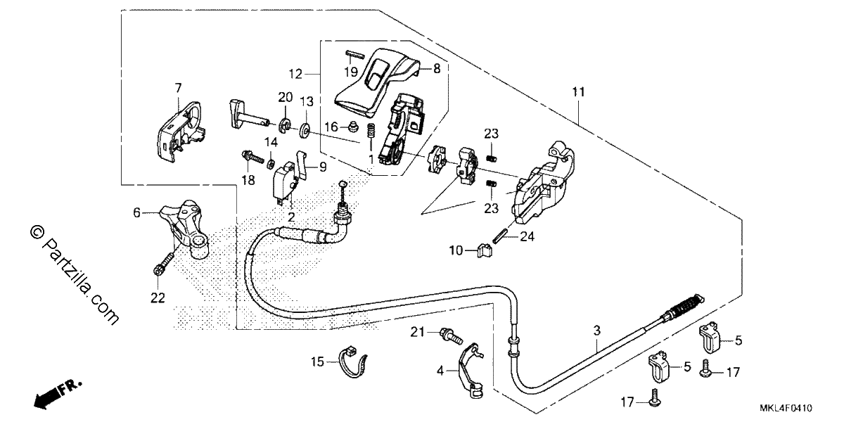 Diagrama de PARKING BRAKE LEVER