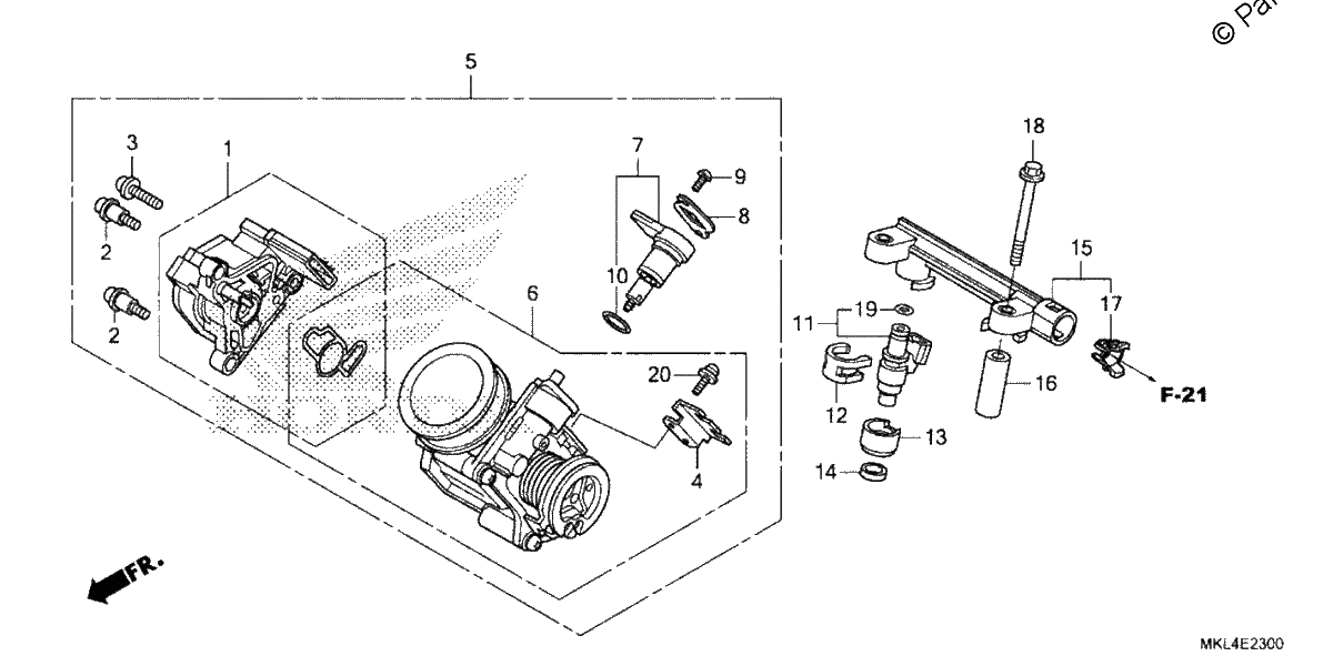 Diagrama de THROTTLE BODY