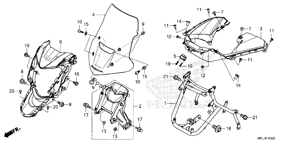 Diagrama de FRONT COWL