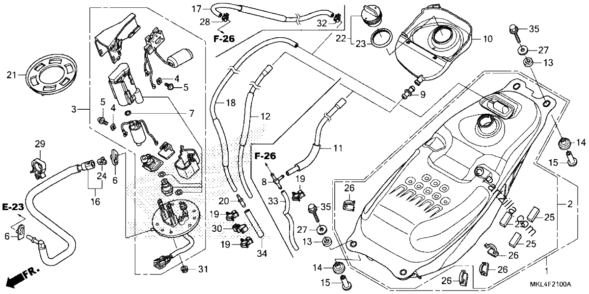 Diagrama de FUEL TANK FUEL PUMP