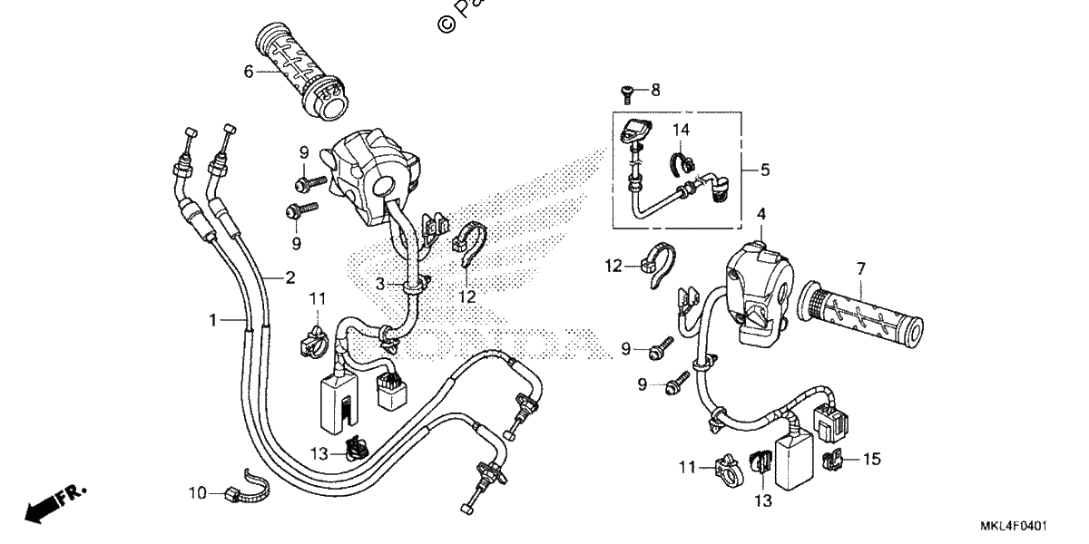 Diagrama de SWITCH CABLE NC750XD