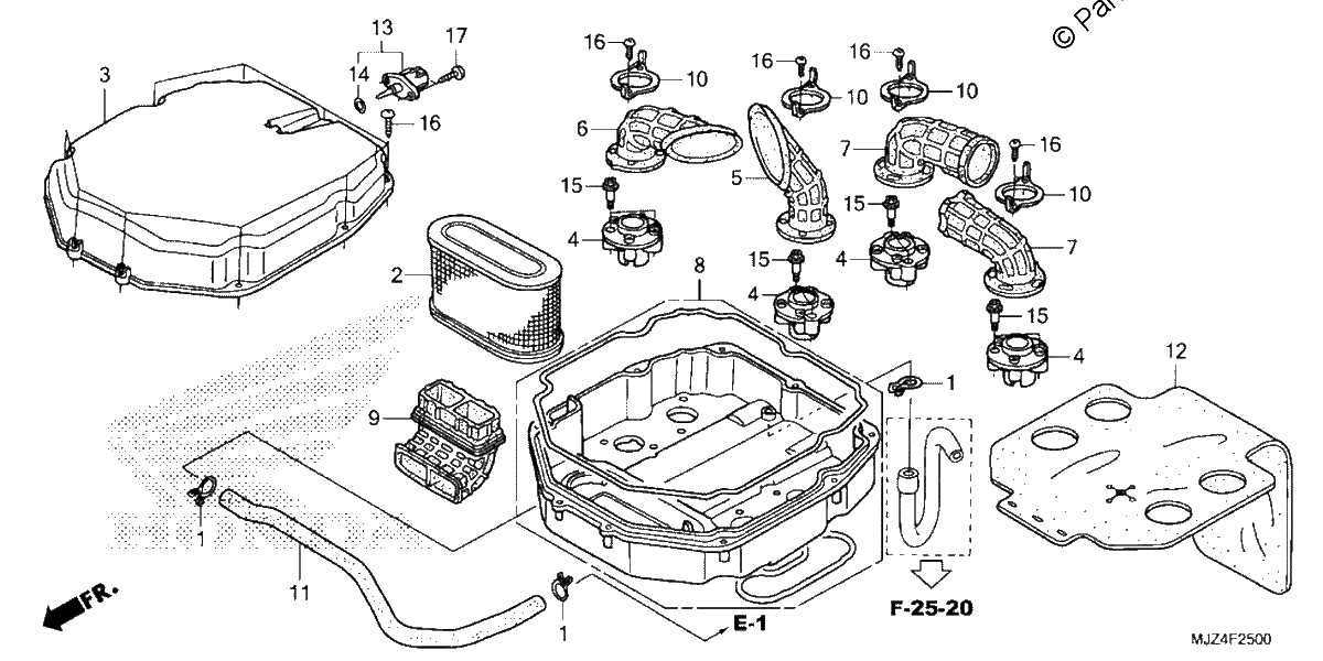 Diagrama de AIR CLEANER