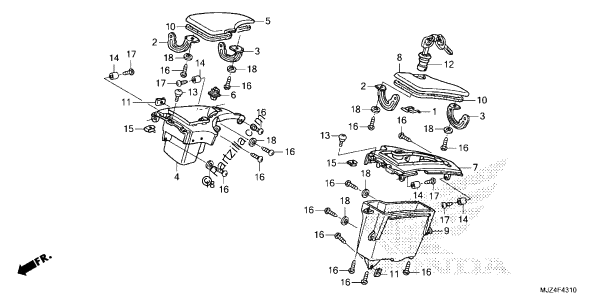 Diagrama de COWL POCKET