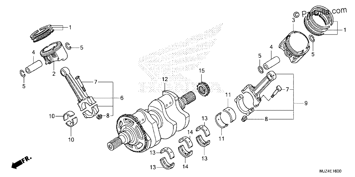Diagrama de CRANKSHAFT PISTON