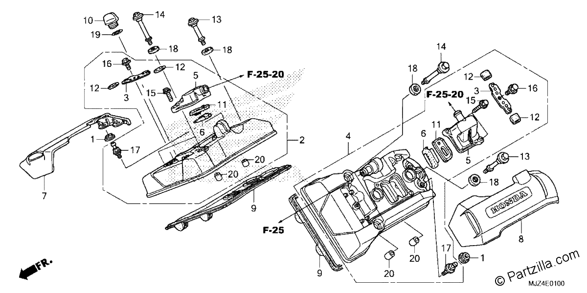 Diagrama de CYLINDER HEAD COVER