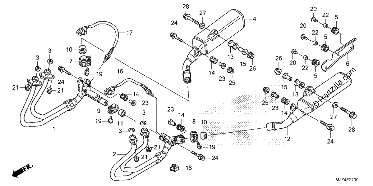 Diagrama de EXHAUST MUFFLER