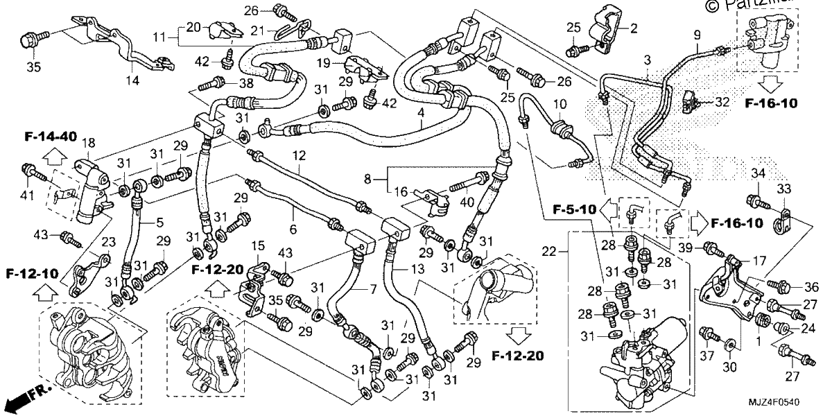 Diagrama de FRONT BRAKE HOSE