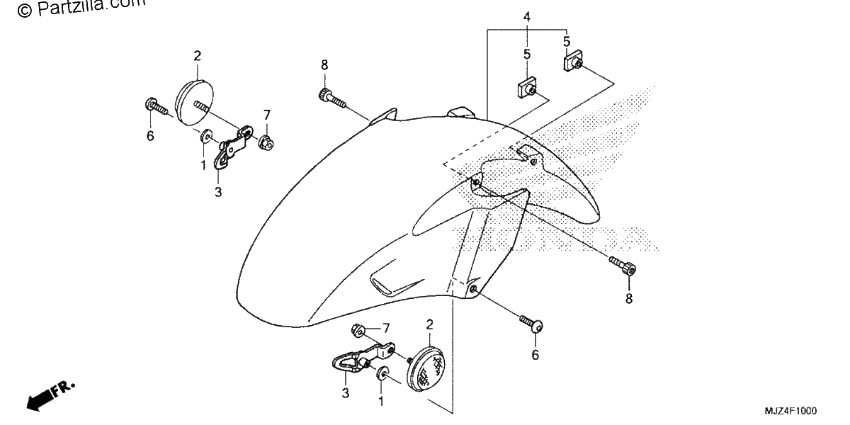 Diagrama de FRONT FENDER