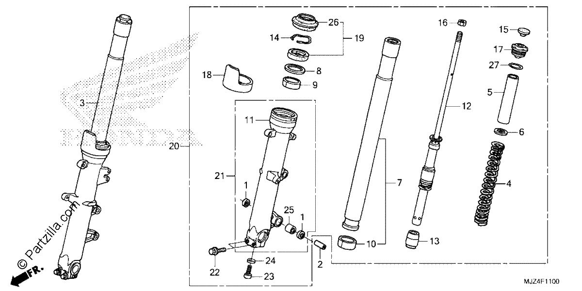 Diagrama de FRONT FORK