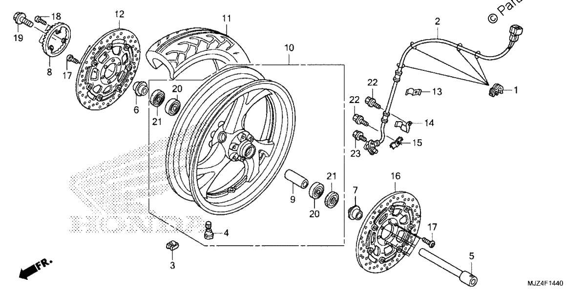 Diagrama de FRONT WHEEL