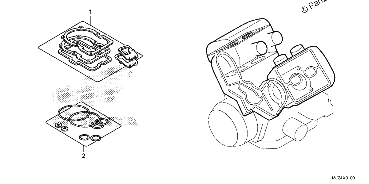 Diagrama de GASKET KIT A
