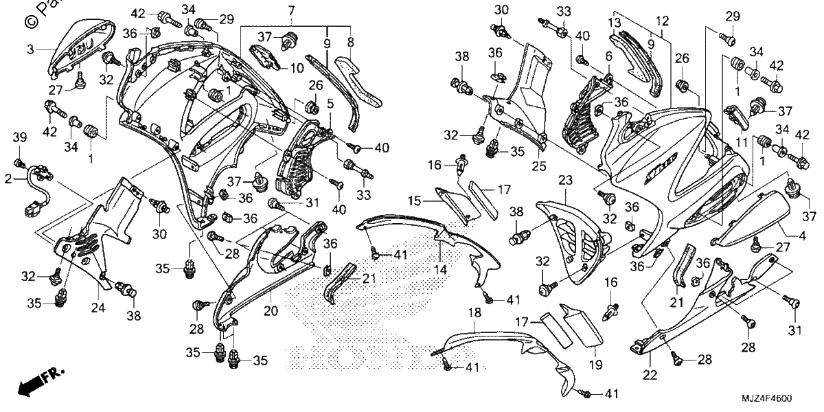 Diagrama de LOWER COWL
