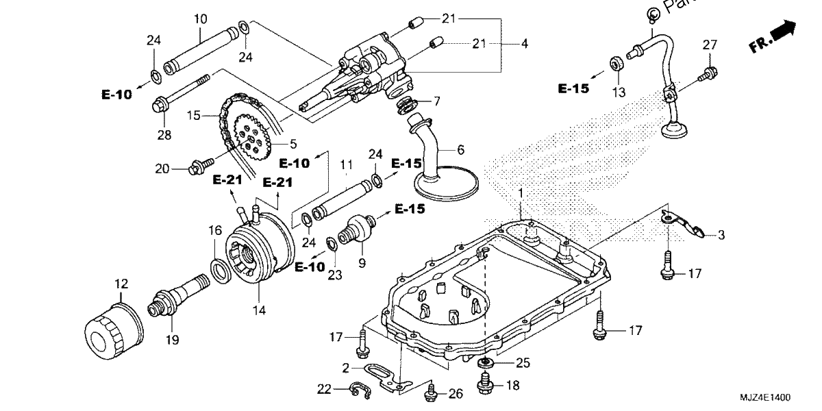 Diagrama de OIL PUMP OIL PAN