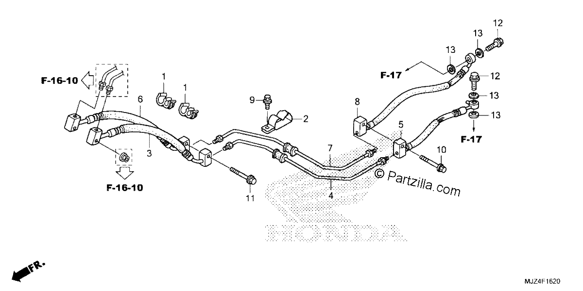 Diagrama de REAR BRAKE HOSE