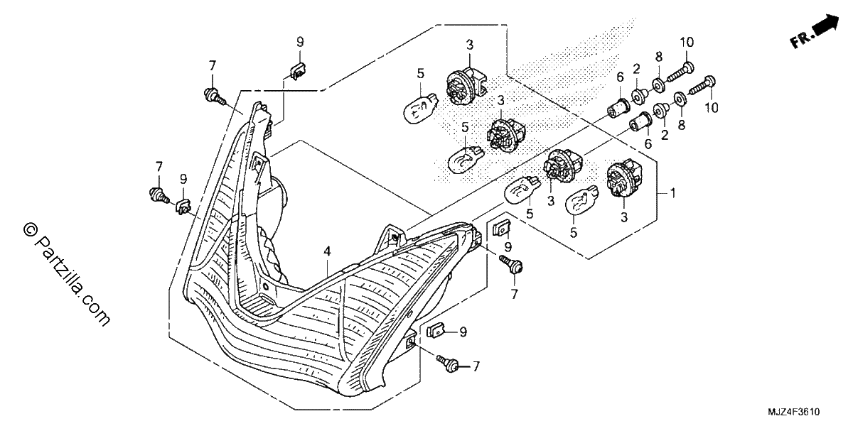 Diagrama de REAR COMBINATION LIGHT