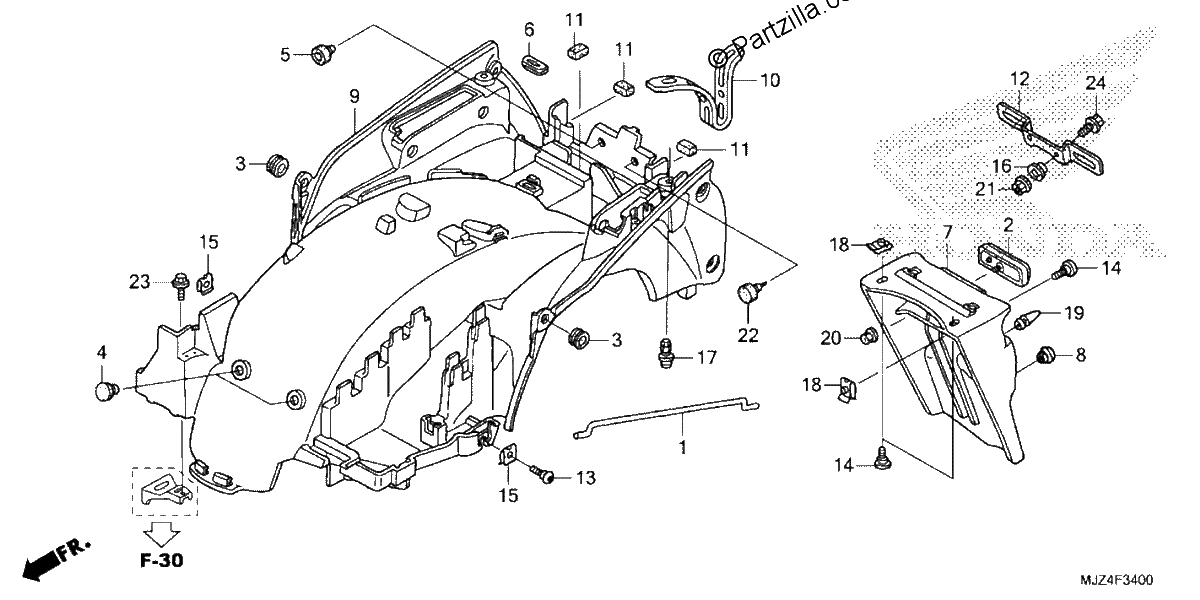 Diagrama de REAR FENDER