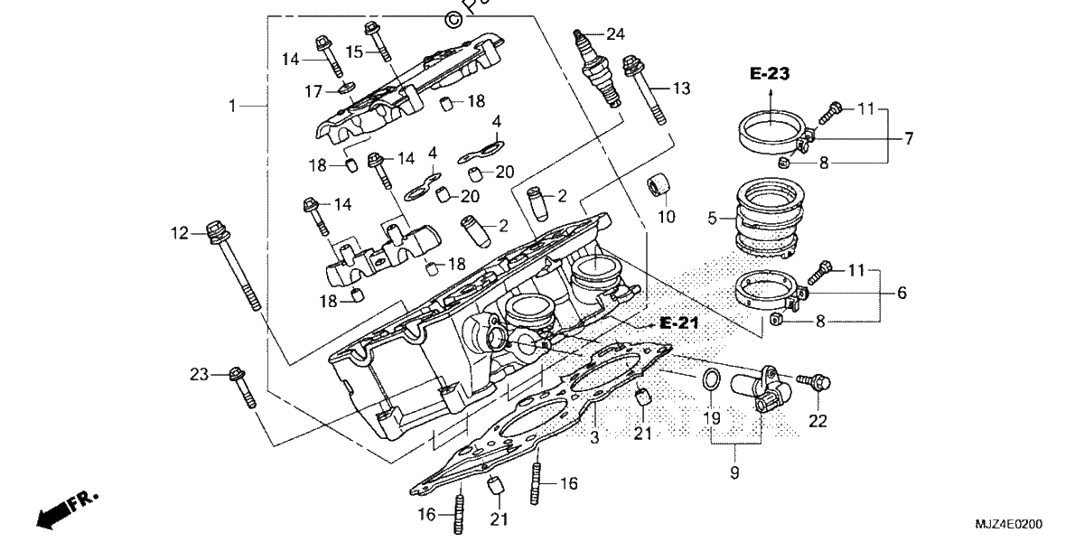 Diagrama de RIGHT CYLINDER HEAD