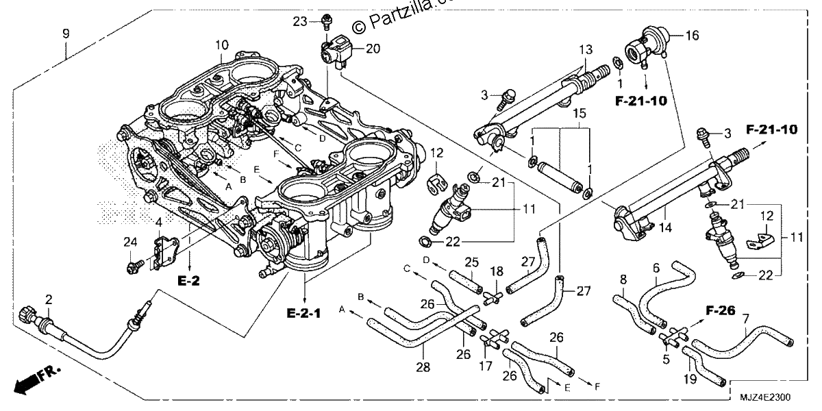 Diagrama de THROTTLE BODY ASSY