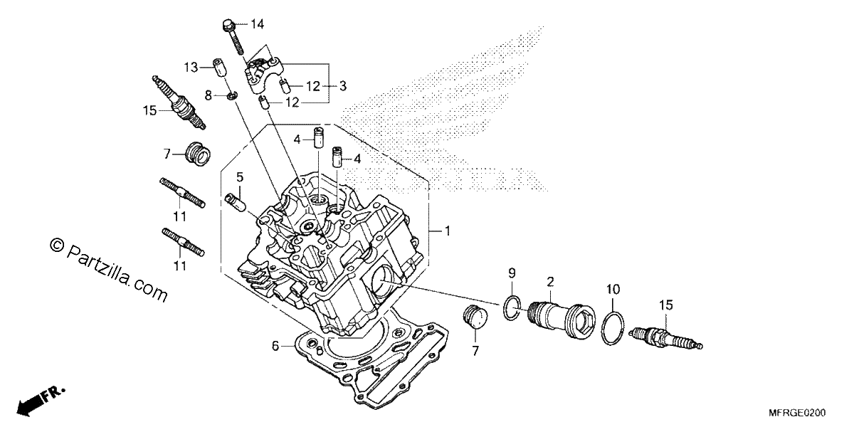 Diagrama de FRONT CYLINDER HEAD