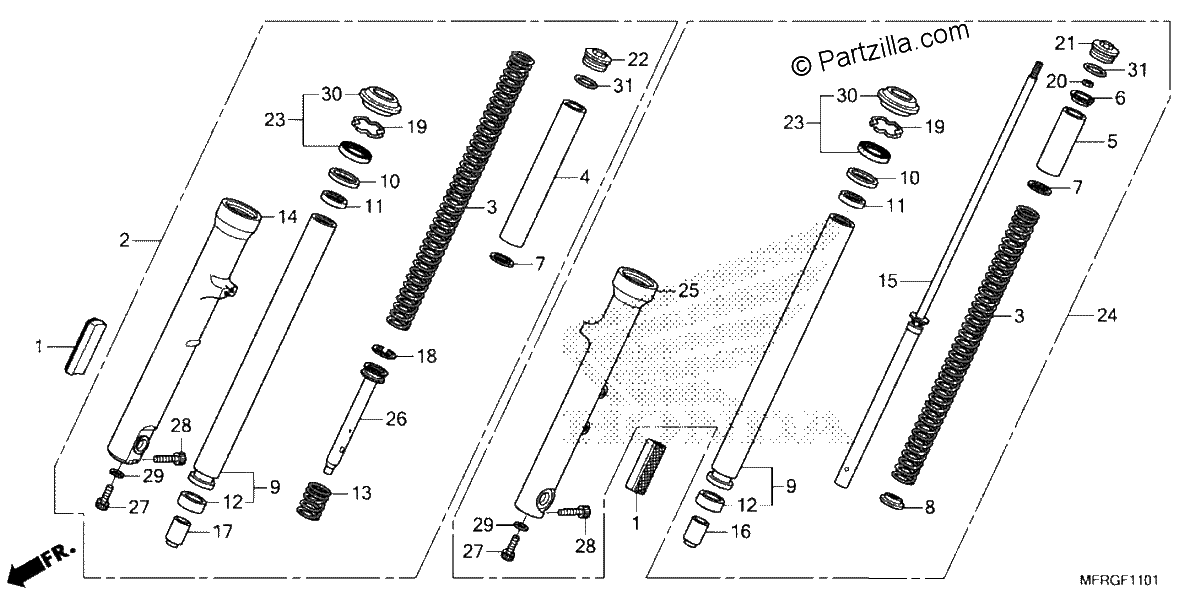 Diagrama de FRONT FORK 2