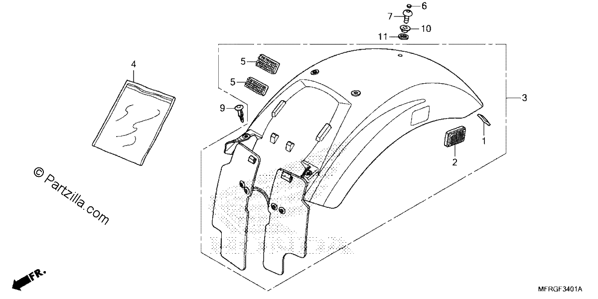 Diagrama de REAR FENDER 2