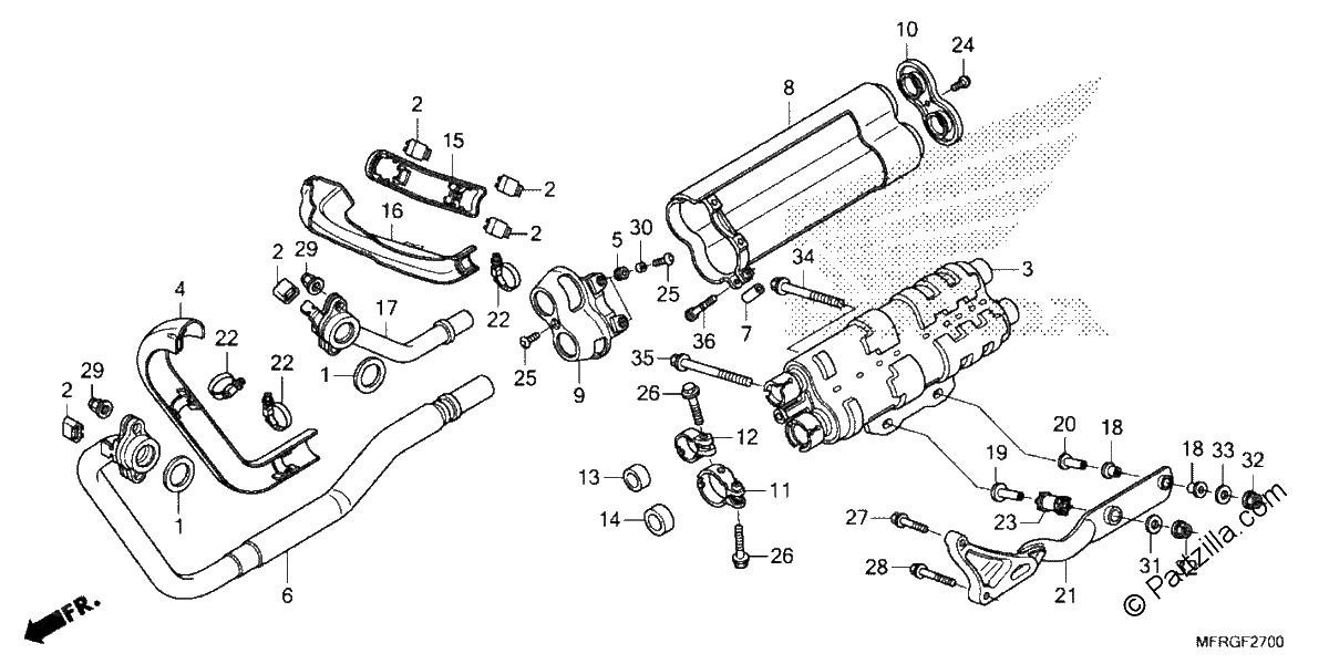 Diagrama de EXHAUST MUFFLER