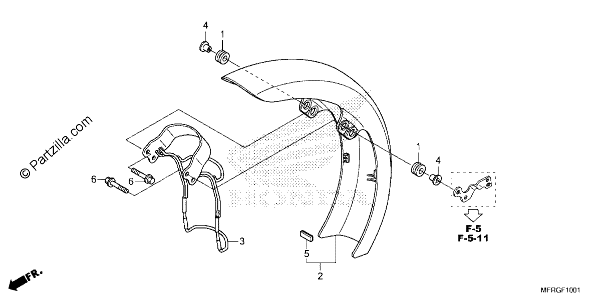 Diagrama de FRONT FENDER 2