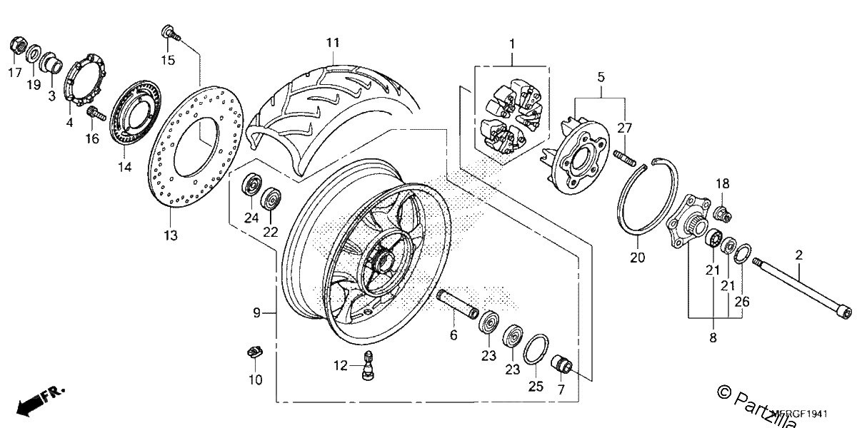 Diagrama de REAR WHEEL 2