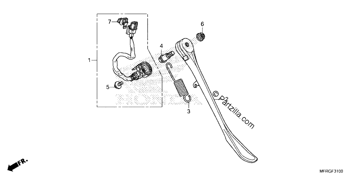 Diagrama de SIDE STAND