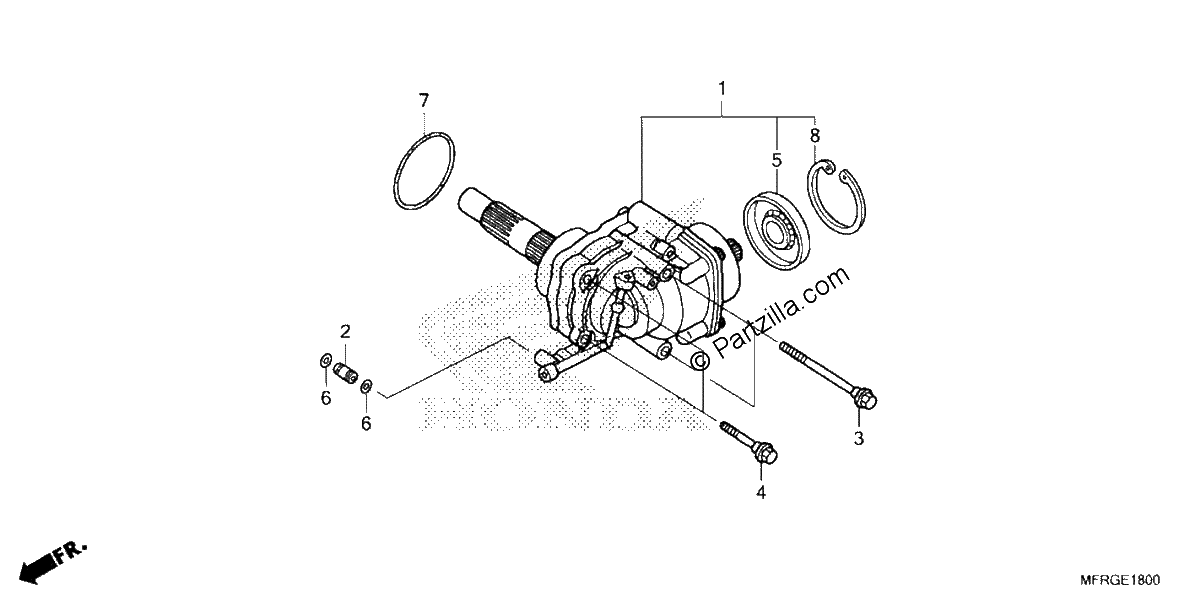 Diagrama de SIDE GEAR CASE