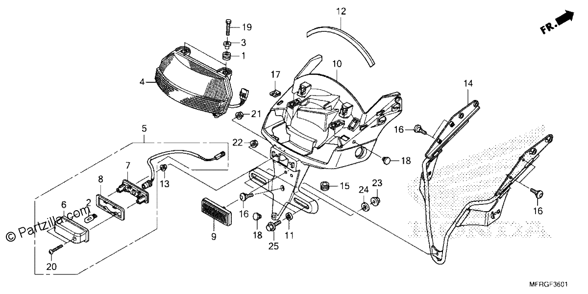 Diagrama de TAILLIGHT LICENSE LIGHT 2