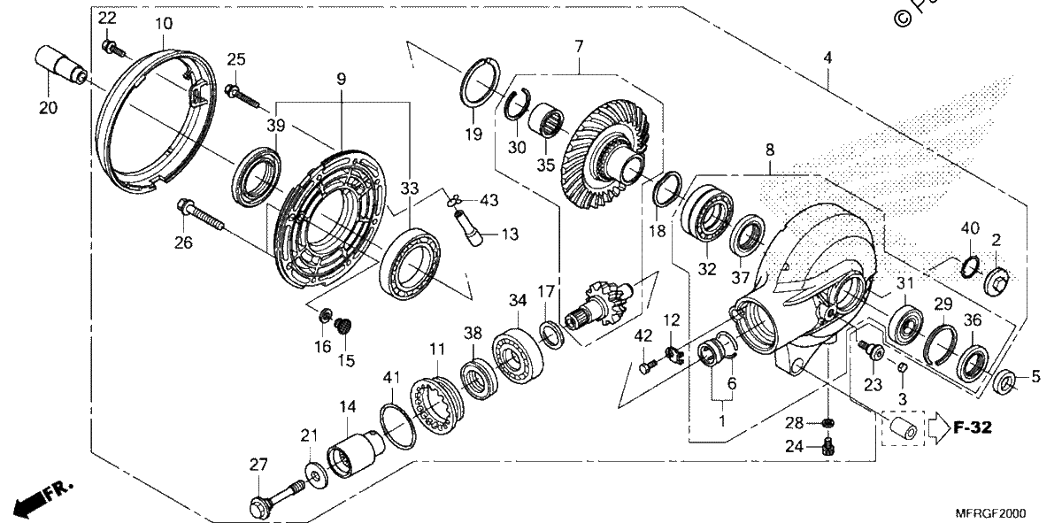 Diagrama de FINAL DRIVEN GEAR