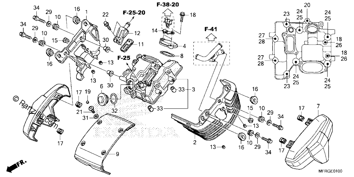 Diagrama de FRONT CYLINDER HEAD COVER