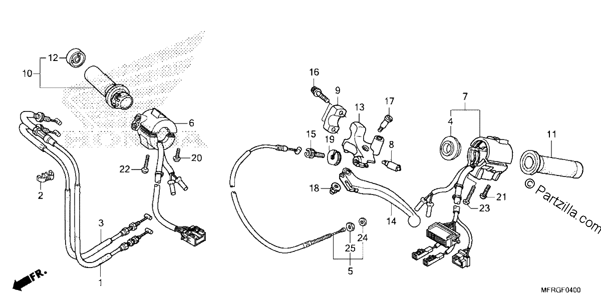 Diagrama de HANDLE SWITCH CABLE
