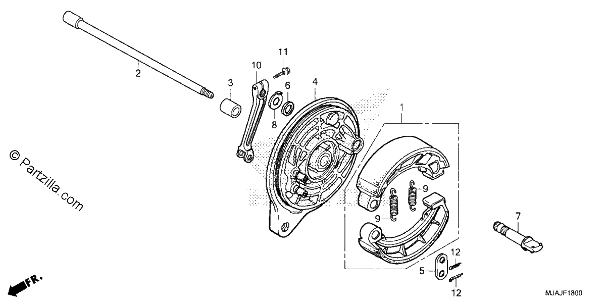 Diagrama de REAR BRAKE PANEL