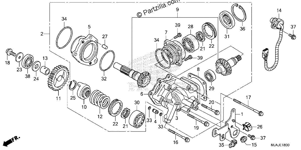 Diagrama de SIDE GEAR CASE