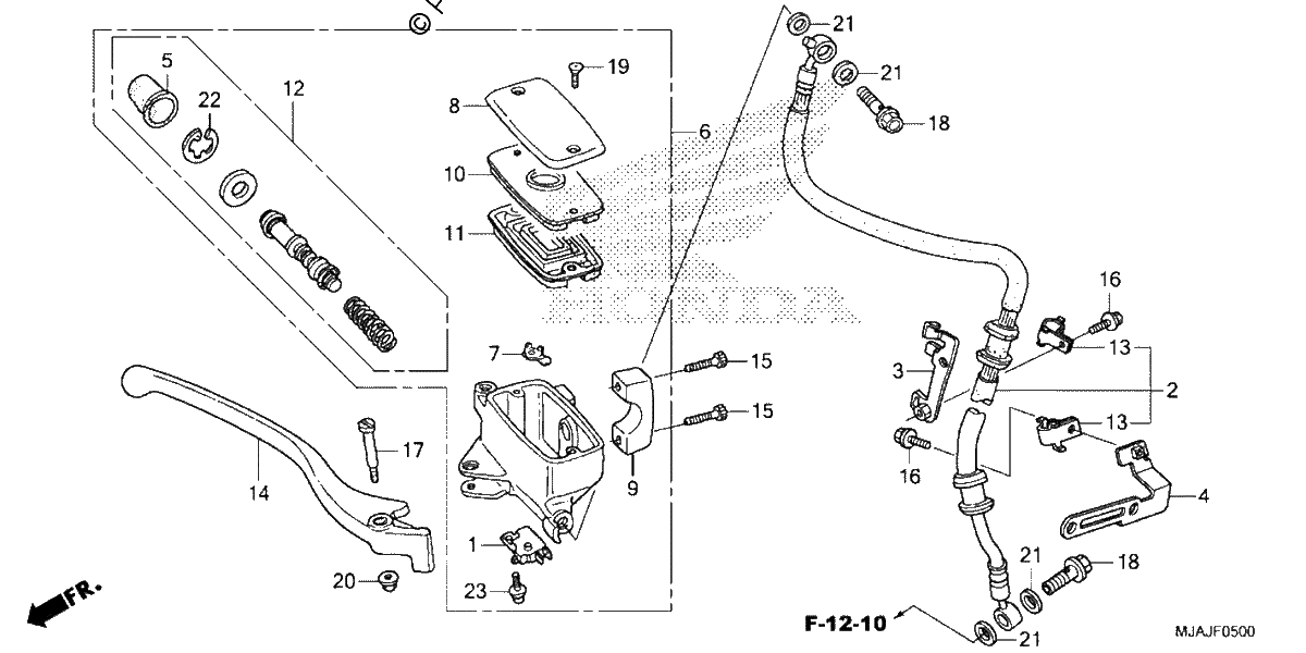 Diagrama de FRONT BRAKE MASTER CYLINDER 1