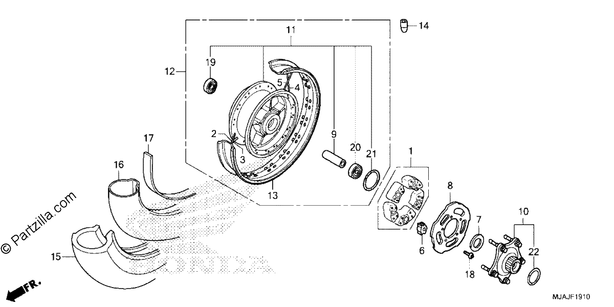 Diagrama de REAR WHEEL 1