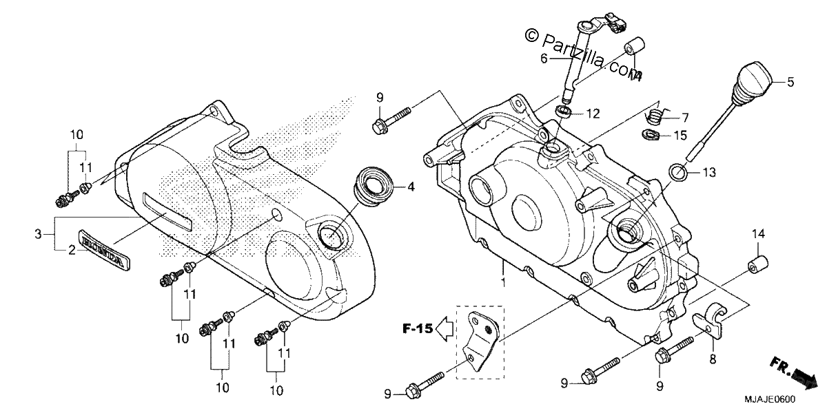 Diagrama de RIGHT CRANKCASE COVER