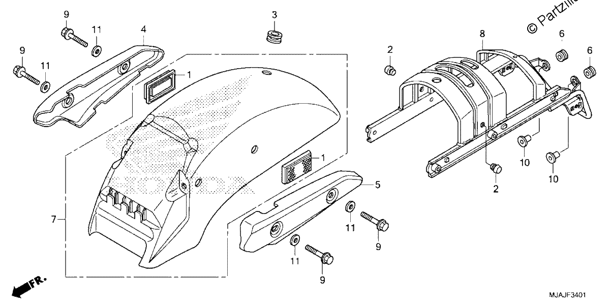 Diagrama de REAR FENDER 2