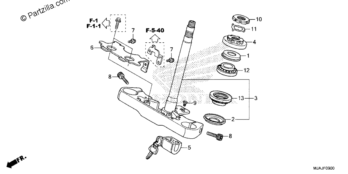 Diagrama de STEERING STEM